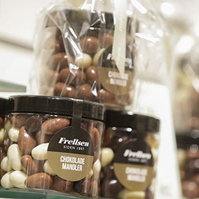 Chokolade mandler fra Frellsen chokolade i VestsjællandsCentret